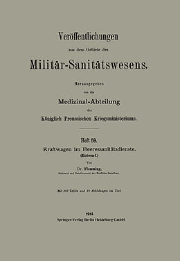E-Book (pdf) Kraftwagen im Heeressanitätsdienste von F. Joh Flemming