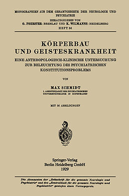 E-Book (pdf) Körperbau und Geisteskrankheit von Max Schmidt