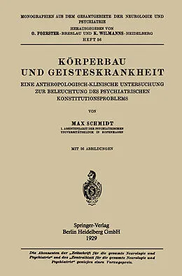 E-Book (pdf) Körperbau und Geisteskrankheit von Max Schmidt
