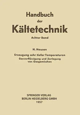 E-Book (pdf) Erzeugung Sehr Tiefer Temperaturen von Helmuth Hausen, Rudolf Plank