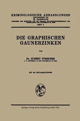 E-Book (pdf) Die Graphischen Gaunerzinken von Hubert -J. Streicher
