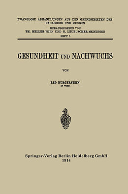 E-Book (pdf) Gesundheit und Nachwuchs von Leo Burgerstein