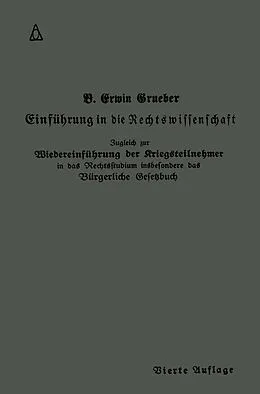 E-Book (pdf) Einführung in die Rechtswissenschaft von Bernhard Erwin Grueber