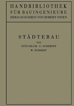 Kartonierter Einband Städtebau von Otto Blum, Robert Otzen, G. Schimpff