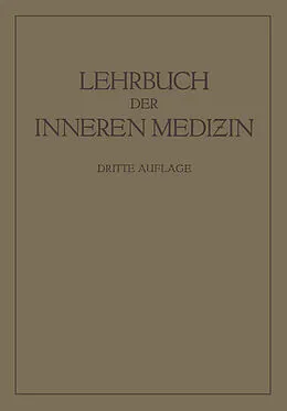 E-Book (pdf) Lehrbuch der inneren Medizin von Gustav von Bergmann