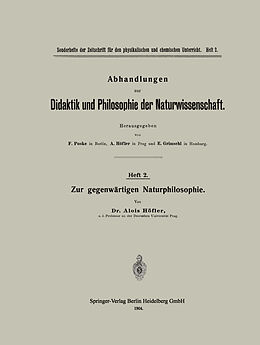 E-Book (pdf) Zur gegenwärtigen Naturphilosophie von Alois Höfler
