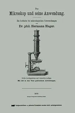 E-Book (pdf) Das Mikroskop und seine Anwendung von Hermann Hager