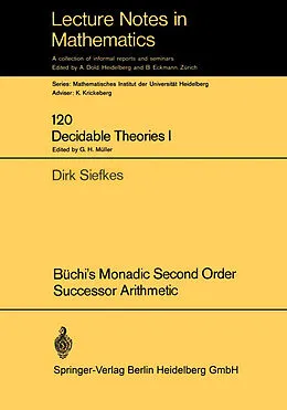 E-Book (pdf) Büchis Monadic Second Order Successor Arithmetic von Dirk Siefkes