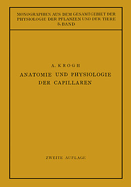 E-Book (pdf) Anatomie und Physiologie der Capillaren von August Krogh, Wilhelm S. Feldberg