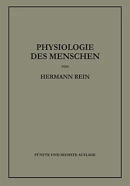 E-Book (pdf) Einführung in die Physiologie des Menschen von Hermann Rein