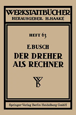 E-Book (pdf) Der Dreher als Rechner von Ernst Busch