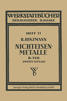 Kartonierter Einband Nichteisenmetalle von Reinhold Hinzmann