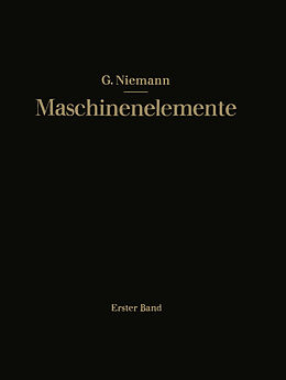 Kartonierter Einband Maschinenelemente von Gustav Niemann