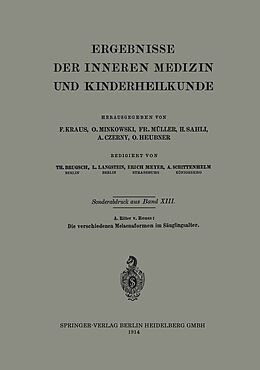 Kartonierter Einband Die verschiedenen Melaenaformen im Säuglingsalter von A. Ritter Reuss