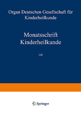 Kartonierter Einband Monatsschrift Kinderheilkunde von K. D. Bachmann, H. Berger, J. Bierich