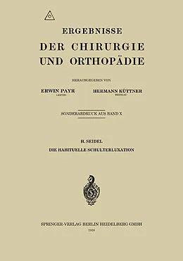 E-Book (pdf) Die habituelle Schulterluxation von H. Seidel