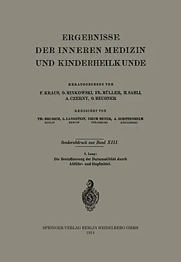 E-Book (pdf) Die Beeinflussung der Darmmotilität durch Abführ- und Stopfmittel von S. Lang