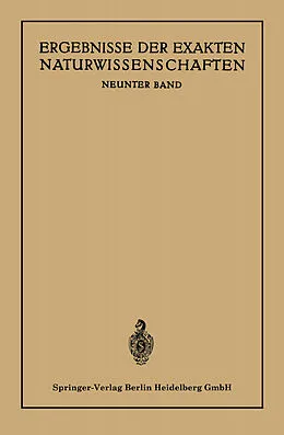 E-Book (pdf) Ergebnisse der Exakten Naturwissenschaften von August Julius Bartels