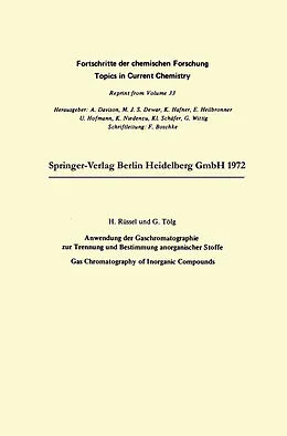 E-Book (pdf) Anwendung der Gaschromatographie zur Trennung und Bestimmung anorganischer Stoffe von Harald Ruessel, Günther Tölg
