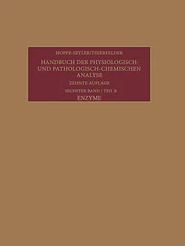 E-Book (pdf) Enzyme von Friedrich H. Bruns, Felix Hoppe-Seyler, Konrad Lang