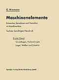 E-Book (pdf) Maschinenelemente Entwerfen, Berechnen und Gestalten im Maschinenbau von G. Niemann