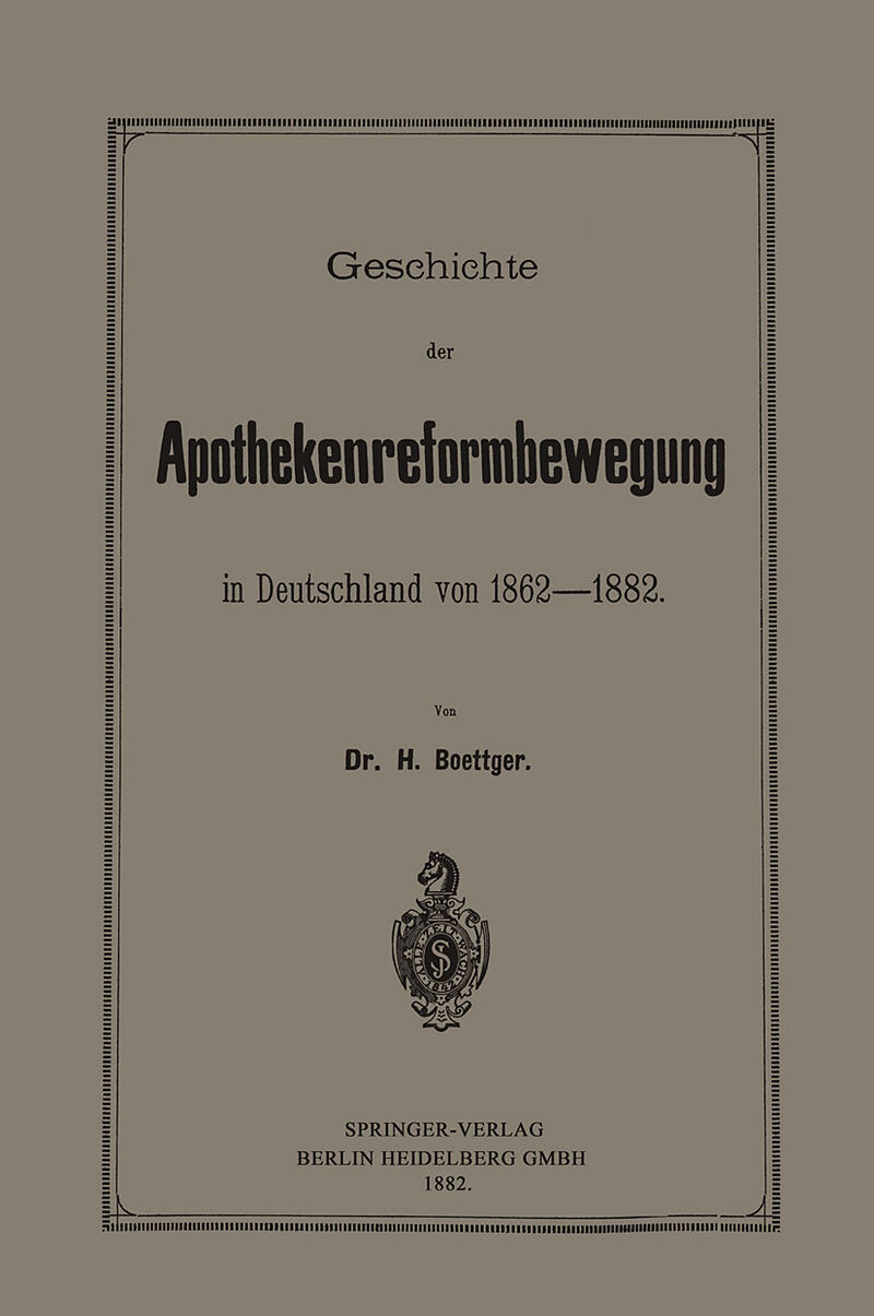 Geschichte der Apothekenreformbewegung in Deutschland von 18621882