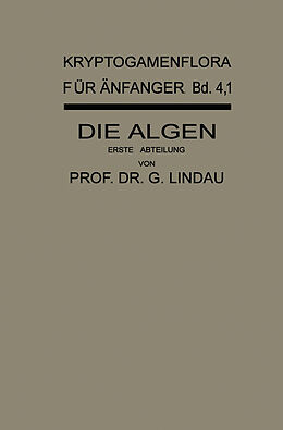 E-Book (pdf) Die Algen von Gustav Lindau, Hans Melchior, Robert Pilger