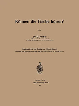 E-Book (pdf) Können die Fische hören? von Otto Körner