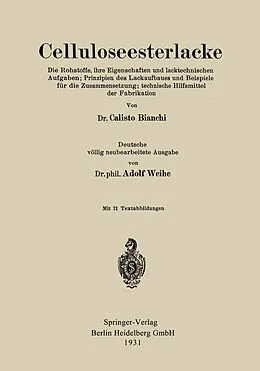 E-Book (pdf) Celluloseesterlacke von Calisto BIANCHI, Adolf Weihe