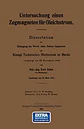 E-Book (pdf) Untersuchung eines Zugmagneten für Gleichstrom von Karl Euler