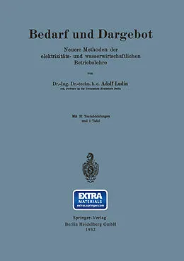 E-Book (pdf) Bedarf und Dargebot von Adolf Lüdin