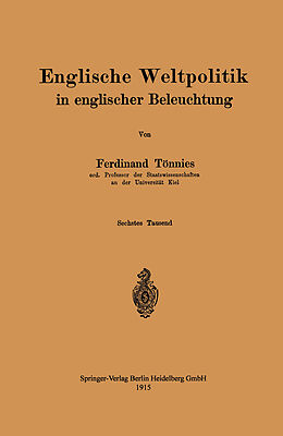 E-Book (pdf) Englische Weltpolitik in englischer Beleuchtung von Ferdinand Tönnies