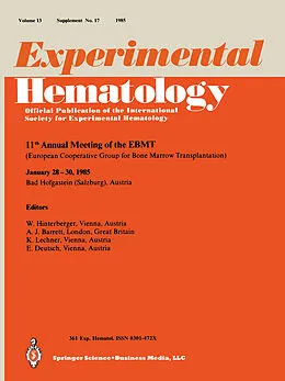 E-Book (pdf) 11th Annual meeting of the EBMT von W. Hinterberger, A. J. Barrett, K. Lechner