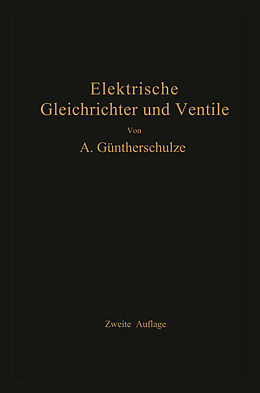 Kartonierter Einband Elektrische Gleichrichter und Ventile von Adolf Güntherschulze