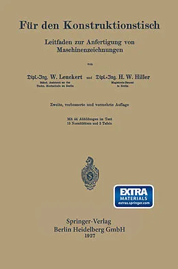 E-Book (pdf) Für den Konstruktionstisch von Walter Leuckert, Heinrich Wilhelm Hiller