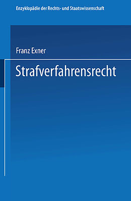 E-Book (pdf) Strafverfahrensrecht von Franz Exner