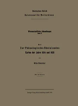 E-Book (pdf) Zur Phänologie des Rheinlandes von Otto Wilhelm Kessler