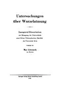 E-Book (pdf) Untersuchungen über Wurzelatmung von Max Löweneck