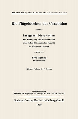 E-Book (pdf) Die Flügeldecken der Carabidae von Fritz Sprung