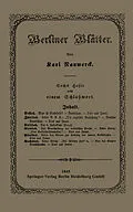 E-Book (pdf) Berliner Blätter von Karl Nauwerck