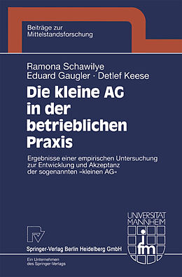 E-Book (pdf) Die kleine AG in der betrieblichen Praxis von Ramona Schawilye, Eduard Gaugler, Detlef Keese