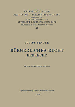Kartonierter Einband Bürgerliches Recht von Julius Binder