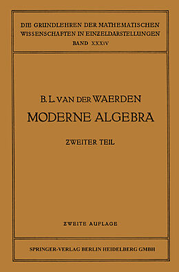 Kartonierter Einband Moderne Algebra von Bartel Leendert Waerden, Emil Artin, Emmy Noether