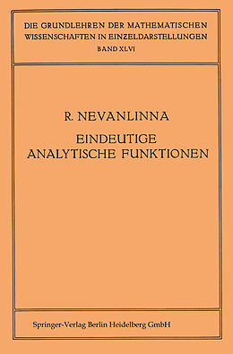 E-Book (pdf) Eindeutige Analytische Funktionen von Rolf Herman Nevanlinna