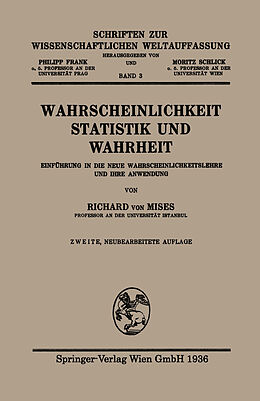 E-Book (pdf) Wahrscheinlichkeit, Statistik und Wahrheit von Richard Von Mises