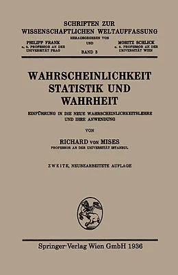 E-Book (pdf) Wahrscheinlichkeit, Statistik und Wahrheit von Richard Von Mises