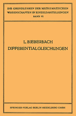 E-Book (pdf) Theorie der Differentialgleichungen von Ludwig Bieberbach