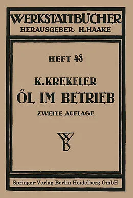 E-Book (pdf) Oel im Betrieb von Karl Krekeler