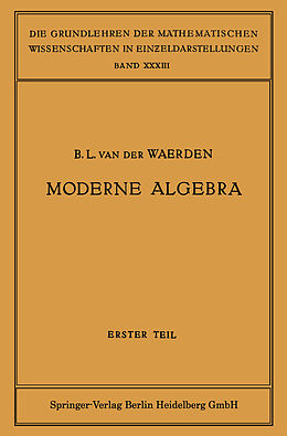 E-Book (pdf) Moderne Algebra von Bartel Eckmann L. Van der van der Waerden, Emil Artin, Emmy Noether