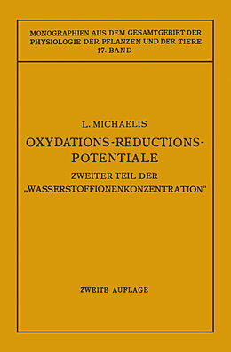 Kartonierter Einband Oxydations-Reductions-Potentiale von Leonor Michaelis